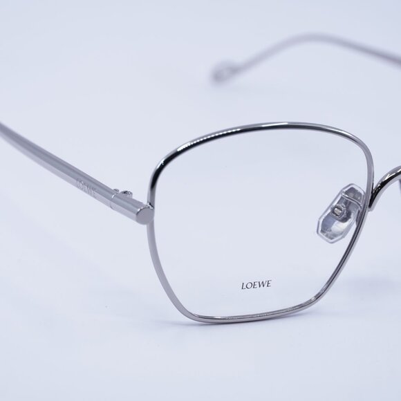 Loewe LW50073U 016 Eyeglasses Silver 55mm Geometric Frame - Picture 2 of 11
